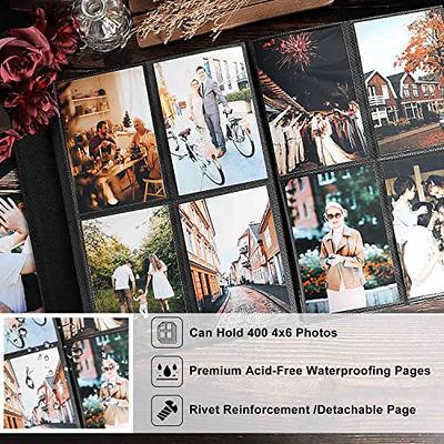 Ywlake Photo Album 4x6 500 Pockets Photo Extra Large Capacity Family Wedding Picture Albums Holds 500 Horizontal and Vertical Photos Black