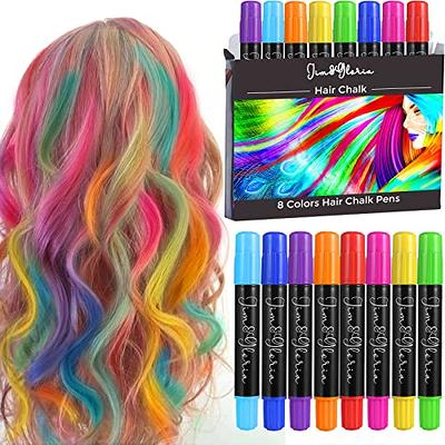 6PC Hair Chalk Comb Temporary Bright Hair Color Dye For Girls Kids Birthday