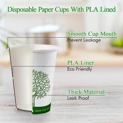 ECOLipak 300 Pack Compostable Paper Cups, 8 oz Biodegradable Disposable  Paper Coffee Cups with PLA Lined, Eco-friendly Hot Drinking Cups for Party,  Picnic,Travel,and Events - Yahoo Shopping