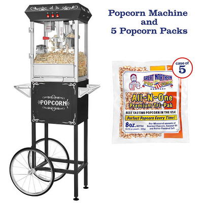 Great Northern Popcorn 8 oz. Foundation Style Popcorn Popper Machine Cart - Red