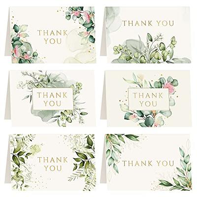 Blank Cards and Envelopes 4x6, 30 Set Blank Note Cards Thank You, White