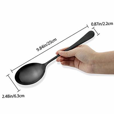 Serving Spoons, Matte Black X-Large Spoons, 6 Pieces 9.8 Inches Serving  Tablespoons, AOOSY Stainless Steel Solid Buffet Banquet Flatware Kitchen  Basics Serving Spoon Big Ladle Spoon - Yahoo Shopping