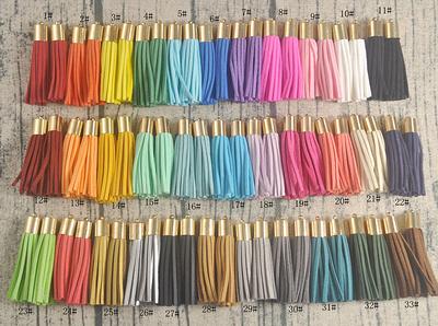 Duufin 200 Pieces Keychain Tassels Bulk Leather Tassel Pendants Colorful  Tassels for Keychain DIY and Craft (Gold and Silver)