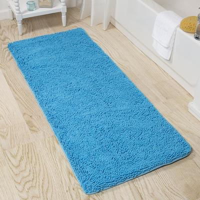 allen + roth 24-in x 60-in Dark Gray Polyester Bath Rug in the Bathroom Rugs  & Mats department at