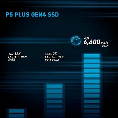 Crucial P5 Plus 1TB PCIe Gen4 3D NAND NVMe M.2 Gaming SSD, up to 6600MB/s -  CT1000P5PSSD8 Solid State Drive