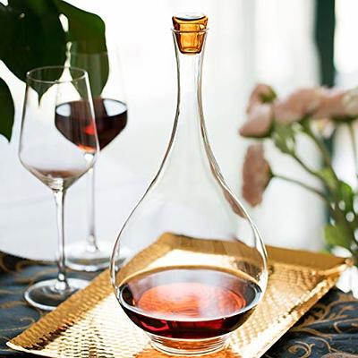 Wine Decanter - 100% Lead-Free Crystal Glass Wine Carafe Hand-Blown Red  Wine Decanter Carafe (6)