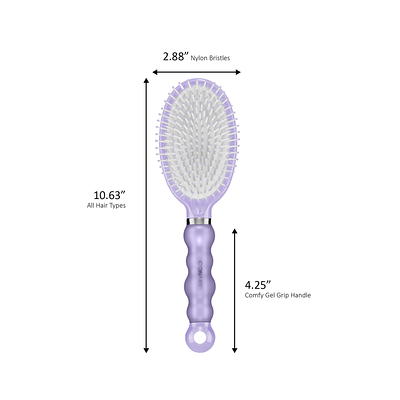 Conair Gel Grip Nylon Bristle Cushion Hairbrush with Comfy Handle, Colors  Vary - Yahoo Shopping