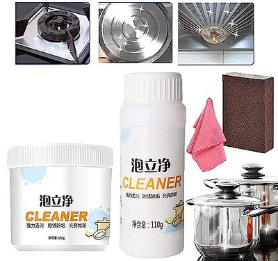 MOF CHEF Cleaner Powder, MOF CHEF Protective Kitchen Cleaner  Powder, All Purpose Bubble Cleaner Foam Spray, Foaming Heavy Oil Stain  Cleaner, for Stubborn Grease & Grime Remover Bubble Spray (2PCS) 