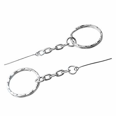 Aylifu 50pcs 25mm Silver Keychain Ring Kit Metal KeyRings Key Chain  Accessories with Long Open Eye Pins Head Pins for Crafts Jewelry Making  Supplies - Yahoo Shopping