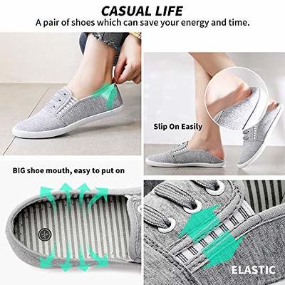 Women's White Canvas Sneakers, Comfy & Stylish