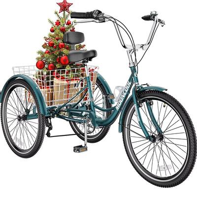 Mooncool Mountain Tricycle for Adults, 3 Wheeled 7-Speed Mountain