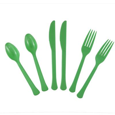 EDI Disposable Plastic Cutlery Set,70 Forks,70 Knives,70 Spoons, White, 210  Count