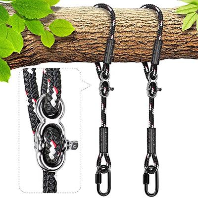 Adjustable Length Swing Climbing Rope, Figure 8 Stainless Steel Metal  Buckle Nylon Material Swing Rope, For Swing Hanging Chairs Hammock Home 
