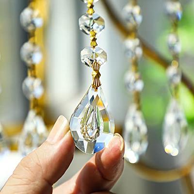 10pcs Crystal Garland Strands Crystal Lamp Beads Glass Loquat Prism Hanging  Chandelier Beads Replacements Strings Christmas Wedding Decoration for Home  Gold Pinning - Yahoo Shopping