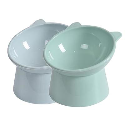 Ceramic Oblique Mouth Pet Bowls Raised Pet Bowl for Cats and Small