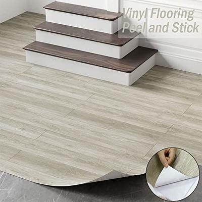 Livelynine Reclaimed Wood Vinyl Flooring Roll Waterproof Vinyl Plank Flooring Peel and Stick Wood Planks for Walls Kitchen Bathroom Floor