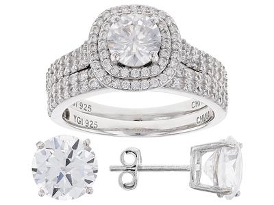 Silver Plated With Cubic Zirconia 3 Band Ring Set - A New Day