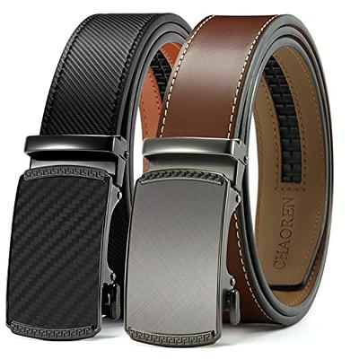 VANNANBA Men's Ratchet Leather Belt