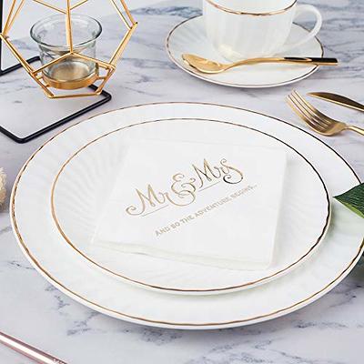 Elegant Floral Disposable Napkins, Pack Includes 18 Wedding Napkins, Party  Napkins Disposable Perfect For Dessert, Classic Dinner Napkins For Upscale  Events, Christmas Napkins For Holiday Meal, Gold - Yahoo Shopping