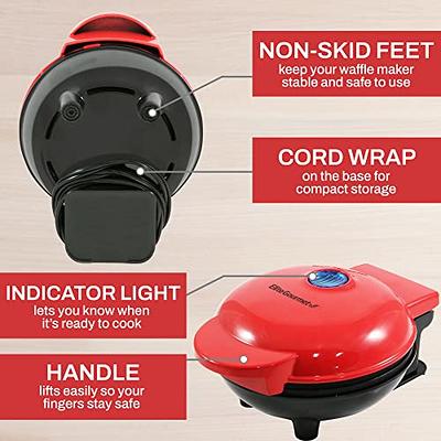 Nostalgia My Mini Red Non-Stick Compact Griddle Pancake Pizza Eggs Omlet  Maker