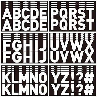 8pcs Black Letter Stickers 1 Inch 2 Inch Self Adhesive Upper Case Letter  Stickers Alphabet Capital Letter Stickers Stick on Vinyl Letters Decals for  Mailbox Window Door Home Office (Style 2) 