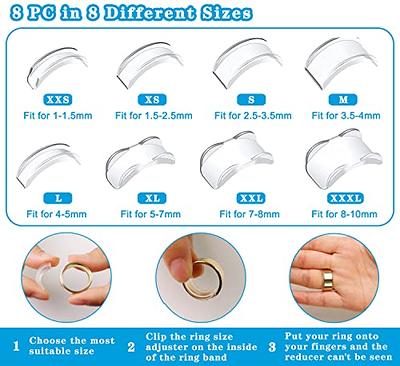 Invisible Ring Size Adjuster for Loose Rings Ring Adjuster Fit Any Rings Assorted Sizes of Ring Sizer (12pcs)