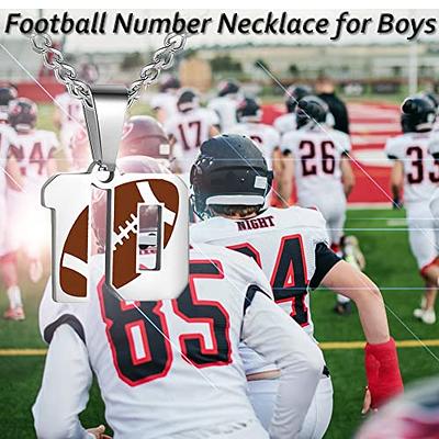 Personalized Initial & Number Football Necklace, Football Necklace with  Name Engraved, Sports Jewelry, Gift for Athletes/Football Mom/Girls/Fans -  GetNameNecklace