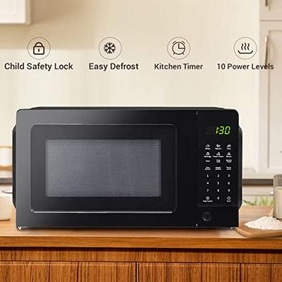 Midea Compact Black Microwave - 0.7-cu ft - 700 W