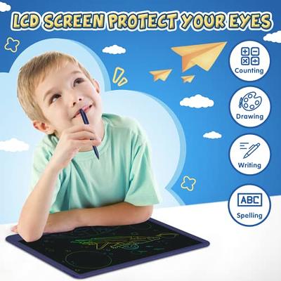 LCD Writing Tablet Kids Drawing Pad Doodle Board 12 Colorful Toddler  Scribbler Board Erasable Light Drawing Board Educational and Learning Toys  Gifts