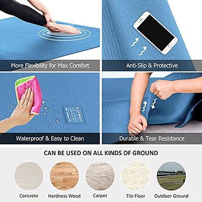 Premium Large Yoga Mat 7'x5'x9mm, Extra Thick Comfortable Barefoot Exercise  Mat, Non-Slip, Eco-Friendly Workout Mats and Home Gym Flooring Cardio Mat  for Support in Pilates 