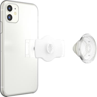 PopSockets Slide Stretch Adjustable Cell Phone Grip and Stand with  Swappable Top, White Clear - Yahoo Shopping