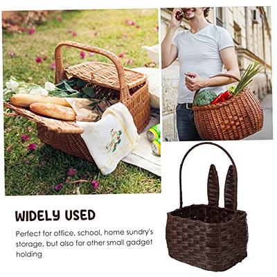 Basket Wicker Storage Office, Wicker Basket Organizers