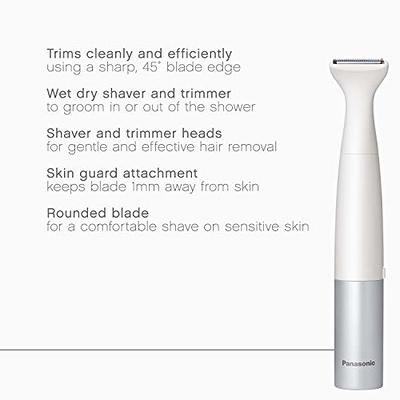 Underholdning rent faktisk apparat Panasonic Bikini Trimmer and Shaver for Women with 4 Attachments for Gentle  Grooming in Sensitive Areas, Wet/Dry, Battery-Operated – ES-WV60-S (White /  Silver) - Yahoo Shopping