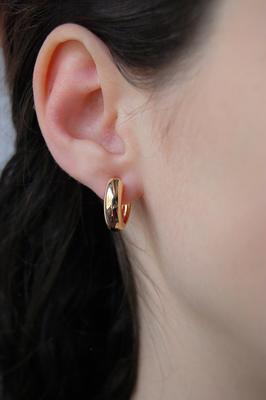 Chunky Gold Clip on Hoop Earrings for Women, 14K Gold Plated Hoops Earring Jewelry Gift