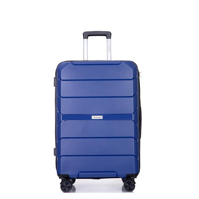 3 Piece Luggage Sets Hard Shell Suitcase Set with Spinner Wheels for Travel  Trips Business 20 24 28, Navy Blue