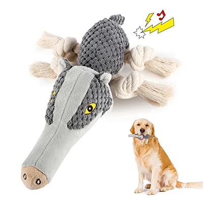 Suertree Squeaky Dog Toys for Aggressive Chewer, Interactive Puppy