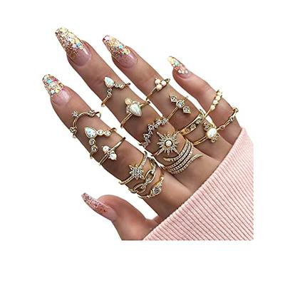 Gold Bohemian Ring Set for Women Teen Girls Knuckle Rings Stackable Boho  Vintage