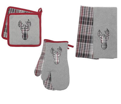 The Pioneer Woman Sweet Rose Kitchen Towel, Oven Mitt, and Pot Holder Set