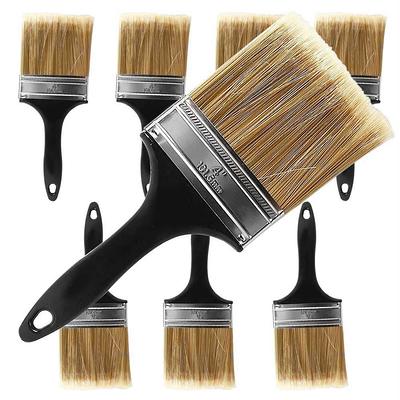 Magimate Small Paint Brushes for Touch Ups, Trim Stain Brushes for Sash,  Baseboards, House Wall Corners and Art Application, Multi-Pack of 2 Sizes