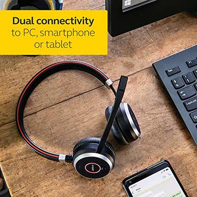 Jabra Evolve 65 UC Stereo – Includes Link 370 USB Adapter – Bluetooth  Headset with Industry-Leading Wireless Performance, Passive Noise  Cancellation