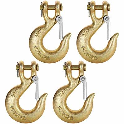 2 Pack Heavy Duty 1/2 Weld On Grab Hook, Grade 70 Clevis Chain Hook for Trailer, Truck, Rigging, Flatbed, Tractors, Loader Bucket, Tie Down (2)