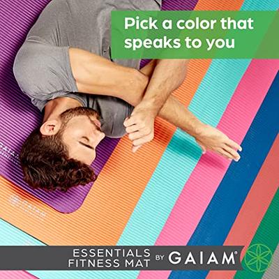 Gaiam Essentials Thick Yoga Mat Fitness & Exercise Mat with Easy