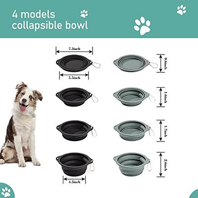  Gorilla Grip Collapsible Dog Bowl, Silicone Set Of 2 Travel  Bowls