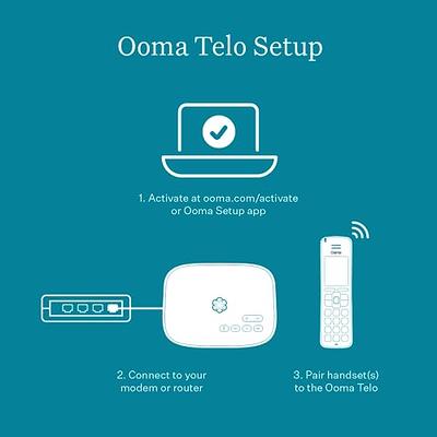 Ooma Telo VoIP Free Internet Home Phone Service and HD3 Handset. Affordable  landline replacement. Unlimited nationwide calling. Call on the go with free  mobile app. Can block Robocalls. - Yahoo Shopping