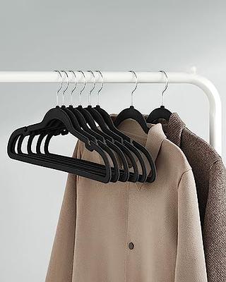 Black plastic hangers with Non-Slip Shoulders