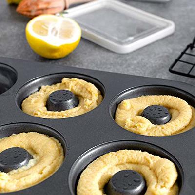 WERTIOO Donut Pans 2 Pack, Non-Stick 6-Cavity Mini Donut Baking