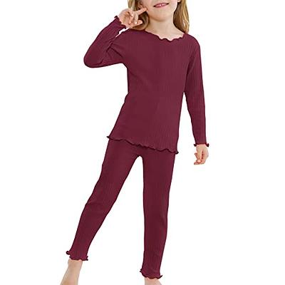  Kids Winter Thermal Underwear Long Johns Set Toddler