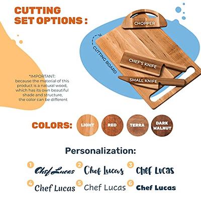 Montessori Cutting Board Chef Set, Personalized Gift for Kids