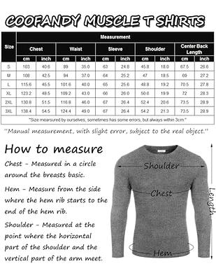 COOFANDY Men's 2 Pack Muscle T-Shirt Stretch Long Sleeve Gym Workout  Bodybuilding Training Tee Shirts Casual Hipster Tops