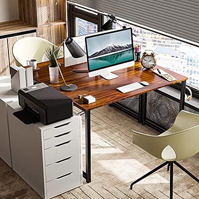 Coleshome 55 Inch Computer Desk, Modern Simple Style Desk for Home Office,  Study Student Writing Desk,Vintage
